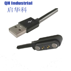 Normaler 1A 2 Pogo-Pin-Ladegerät CE RoHS USB-Ladekabel für Smart Watch 2.84mm 4.0mm 7.62mm 2Pin Magnetische Ladung