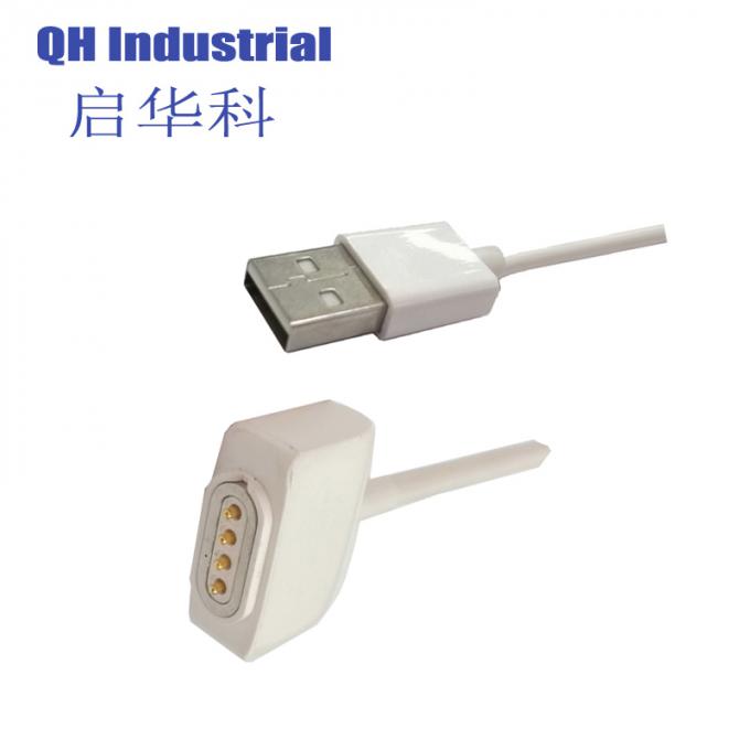  4Pin weißes Streifen LCD OLED MP4 MP5 des Schwarz-LED Scanner-intelligentes Gerät magnetisches USB-Kabel-Vollmacht- zur Belastung des Anlagevermögensverbindungsstück