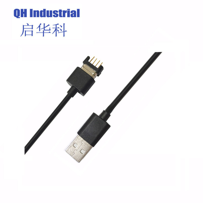 Elektronisches Produkt Magnetische Pogo-Pin-Ladekabel 4Pin 2,5 mm/2,8 mm/4 mm/7,62 mm
