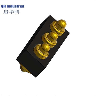 OEM/ODM-Dienst 3 Pins Messing-Feder-geladenen Strom elektrischer Kontakt doppelte Enden pogo Pin magnetische Steckverbinder