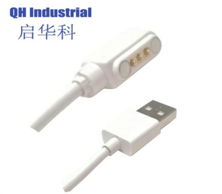 Magnetische Armbanduhr Ladegerät Smartwatch USB Ladekabel 3 Pin 1 bis 3A Kompatibel mit 7,62mm 4mm 2,54mm
