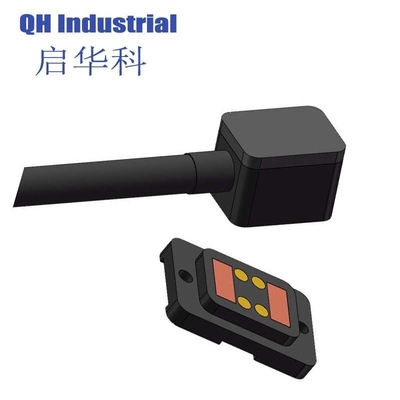 1.27 Pitch Hochleistung Pogo Pin Magnetdraht 4Pin Magnet Ladekabel Ladekabel Wasserdicht IP67 Magnet Datenkabel