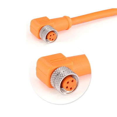 Industriecode-Verbindungskabel 4-polig M8 wasserdichte Buchse IP67 Rundsensor Medizingeräte-Kabelverbinder