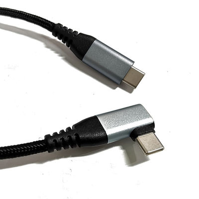 Großhandel Nylon geflochtenes USB-C Type-C auf 90° Winkel Type-C PD 60 W Schnellladekabel für Telefon 15 16 Serie