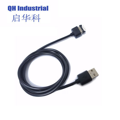 4Pin 2,54mm Tonhöhe 1A 2A 3A Männlich weiblich Magnetische Pogo Pin Kabel Anschlüsse mit USB